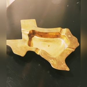 Brass Texas State dish/key tray